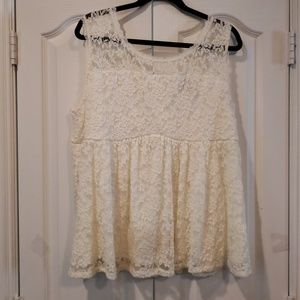 Torrid, 2X, Dressy Ivory Lace Blouse